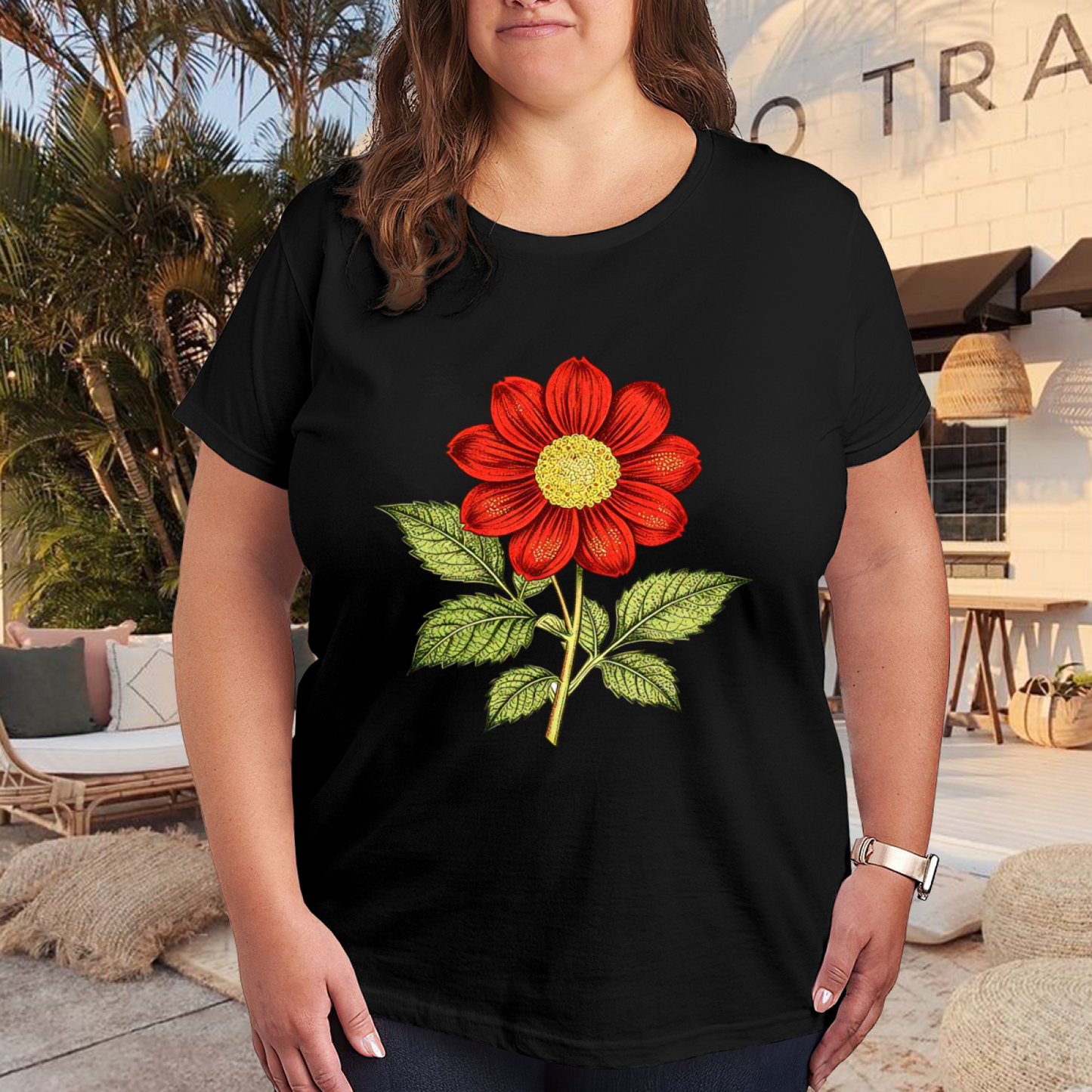 Traditional Tattoo Style Hummingbird & Hibiscus Shirt