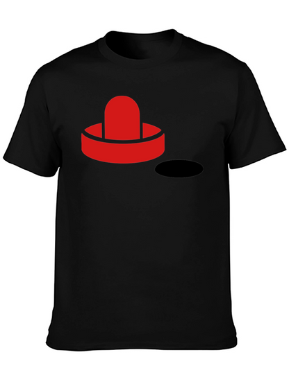 Air Hockey Puck Graphic Tee - Black T-Shirt