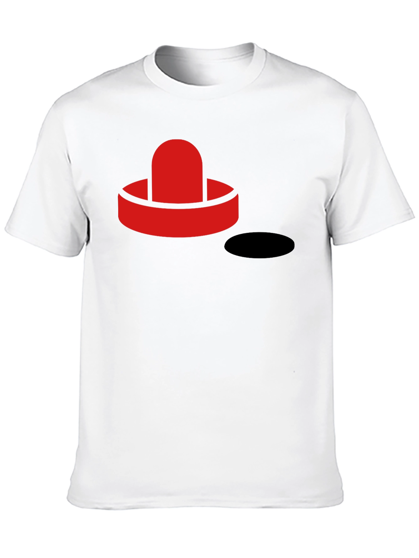 Air Hockey Puck Graphic Tee - Black T-Shirt