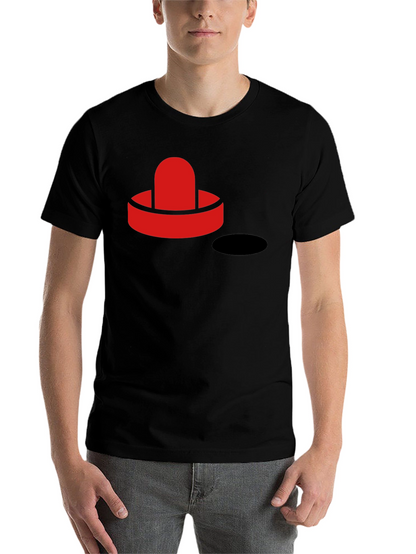 Air Hockey Puck Graphic Tee - Black T-Shirt