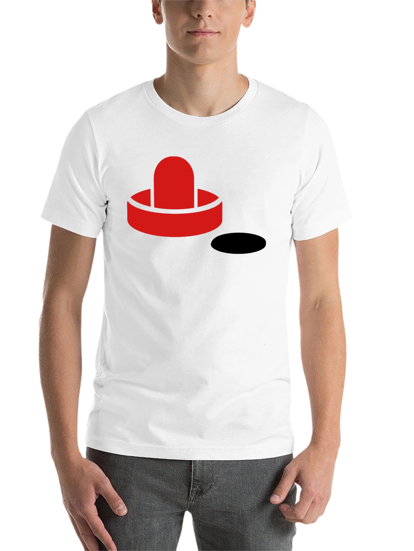 Air Hockey Puck Graphic Tee - Black T-Shirt