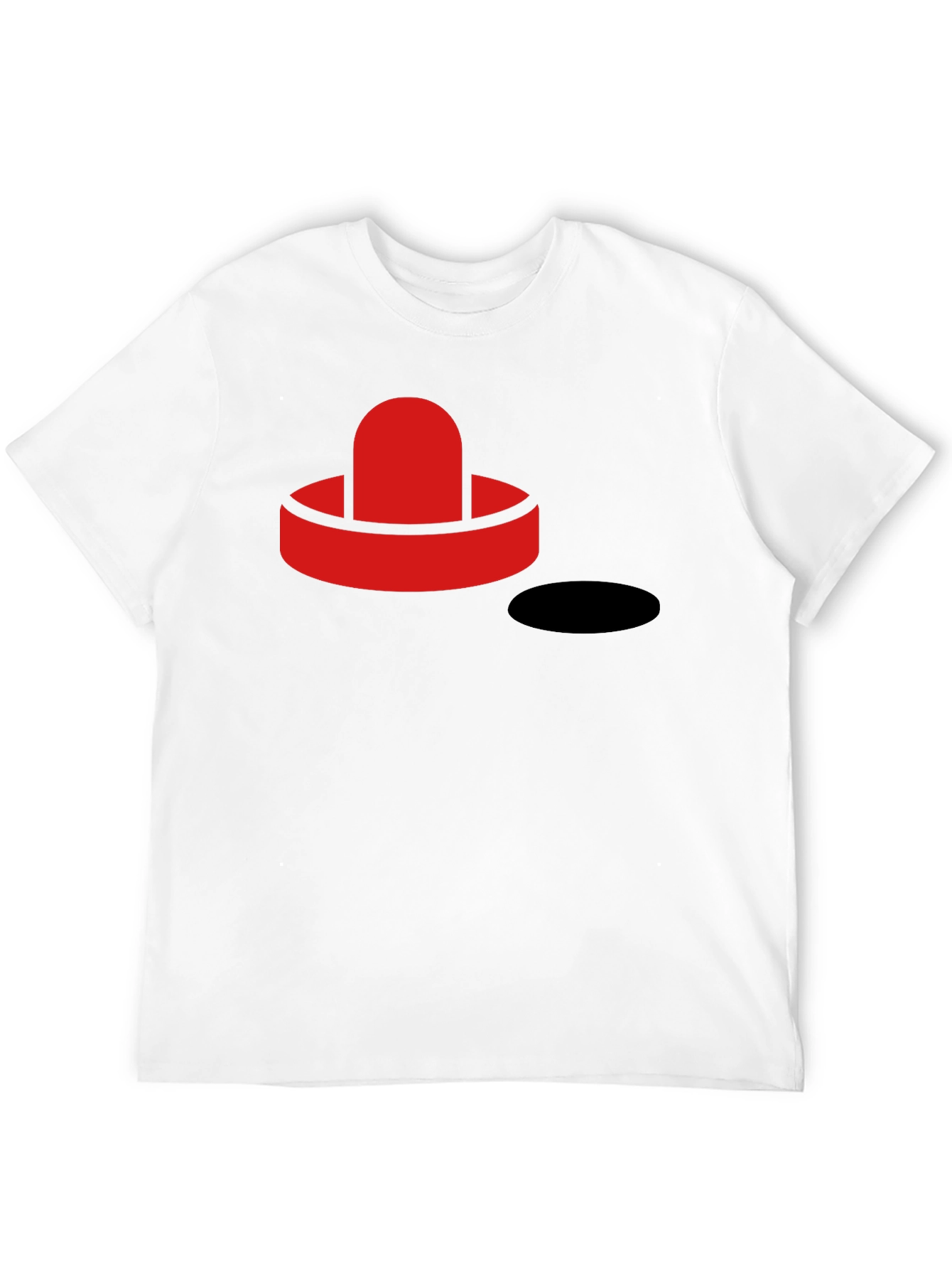 Air Hockey Puck Graphic Tee - Black T-Shirt