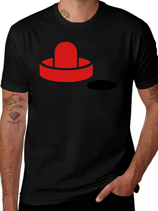 Air Hockey Puck Graphic Tee - Black T-Shirt