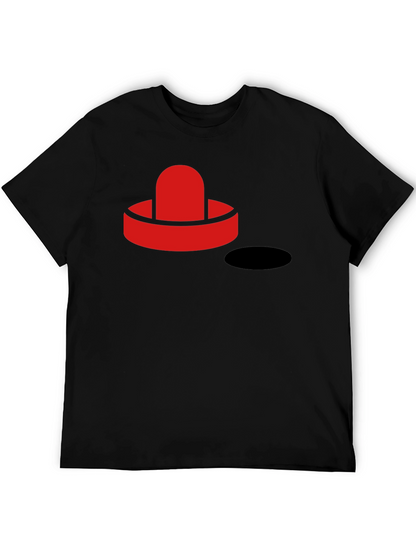 Air Hockey Puck Graphic Tee - Black T-Shirt