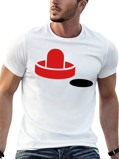 Air Hockey Puck Graphic Tee - Black T-Shirt