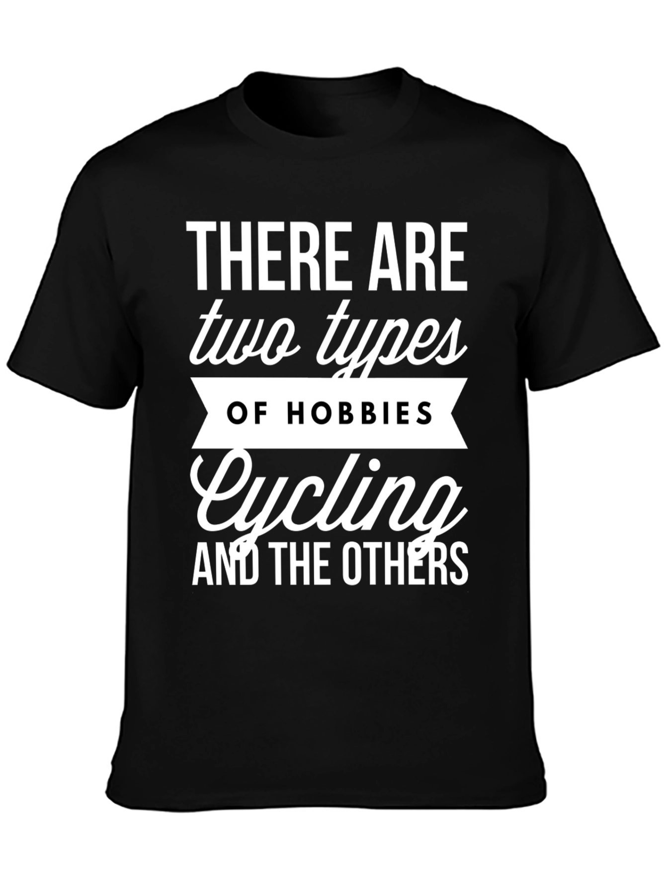 Cycling Hobbies Graphic Tee - Black