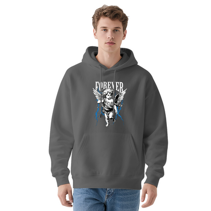 Forever Angel Lightning Vintage Art Red Hoodie