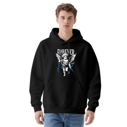 Forever Angel Lightning Vintage Art Red Hoodie