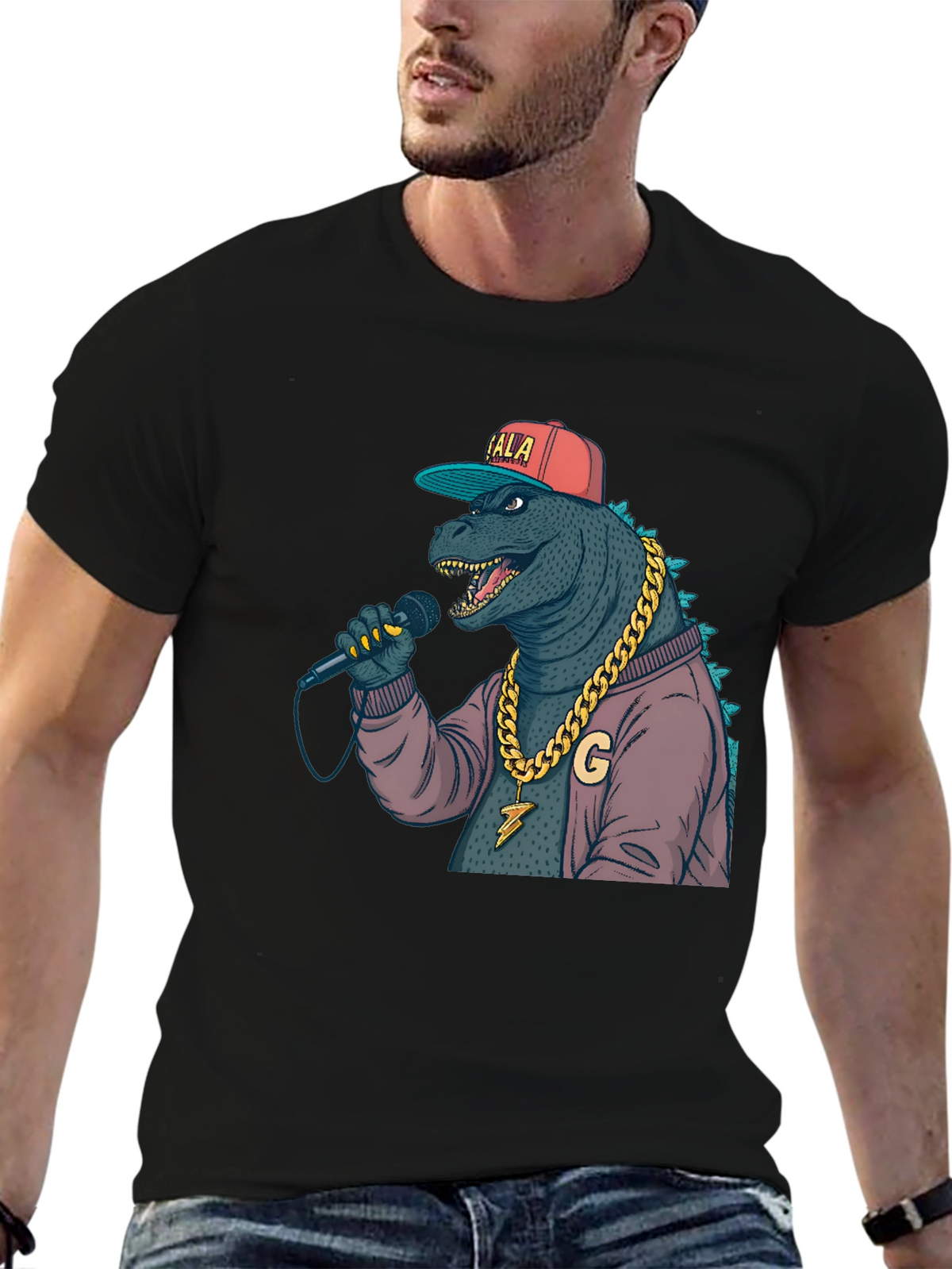 Rapper Godzilla Graphic T-Shirt