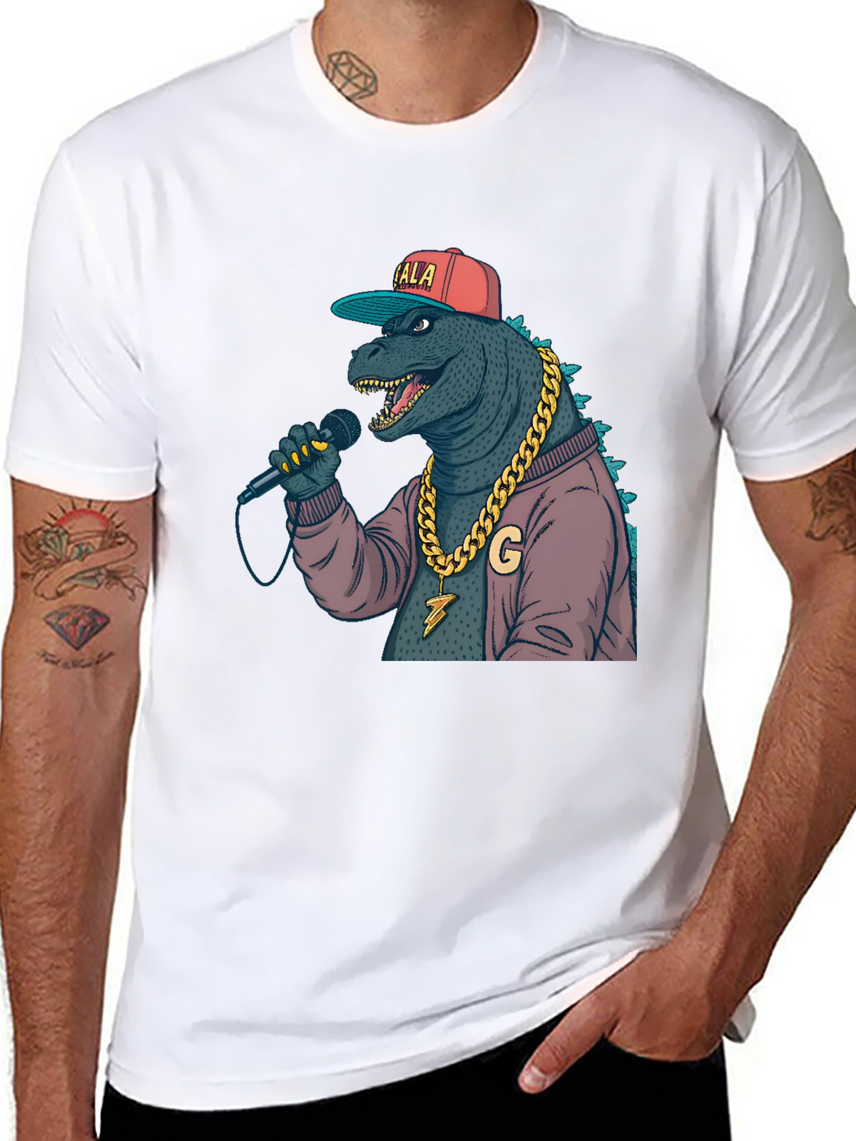 Rapper Godzilla Graphic T-Shirt