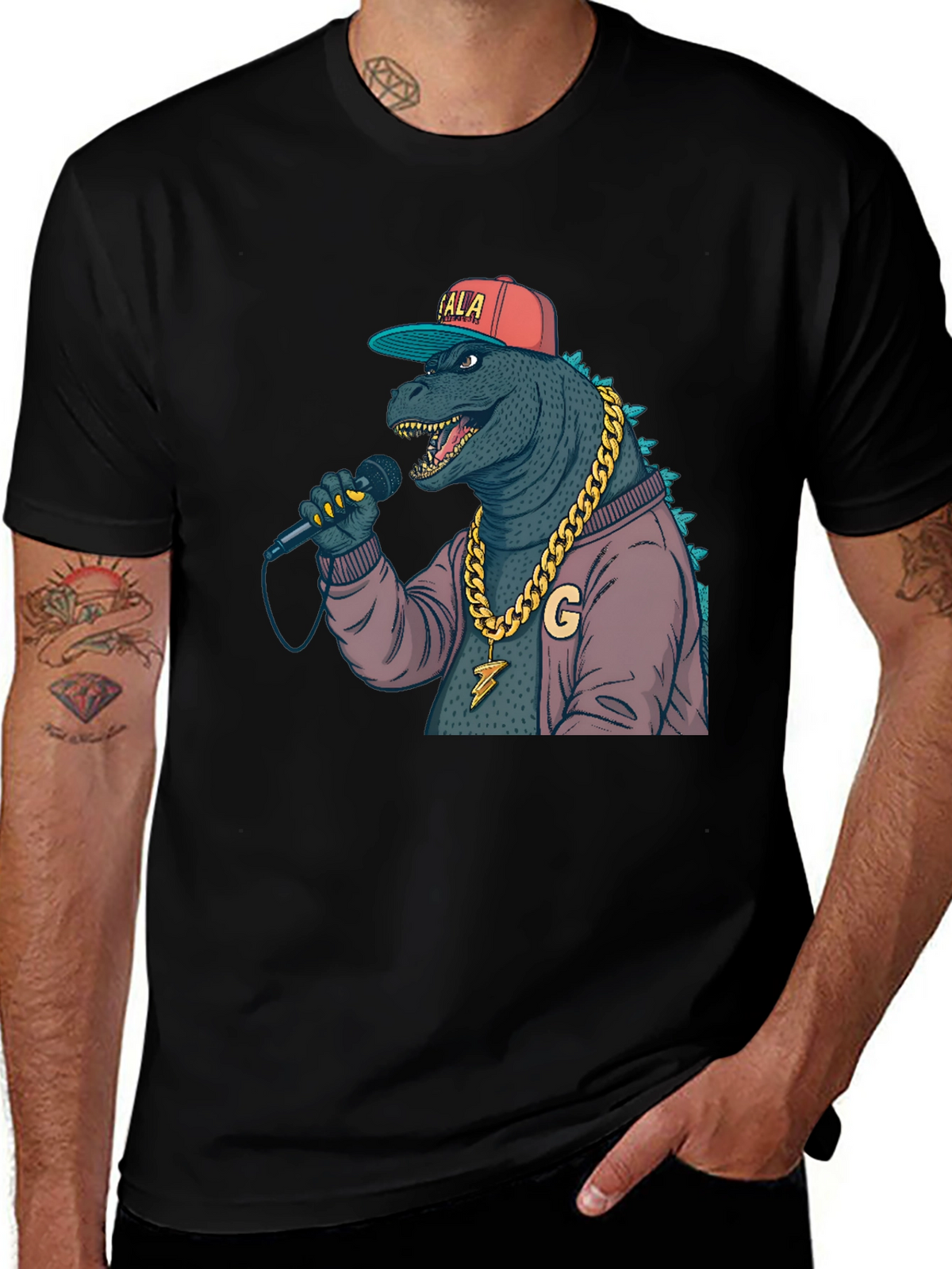 Rapper Godzilla Graphic T-Shirt
