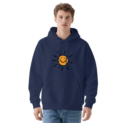 Cheerful Hand?Drawn Sun Smiley Face Casual Hoodie