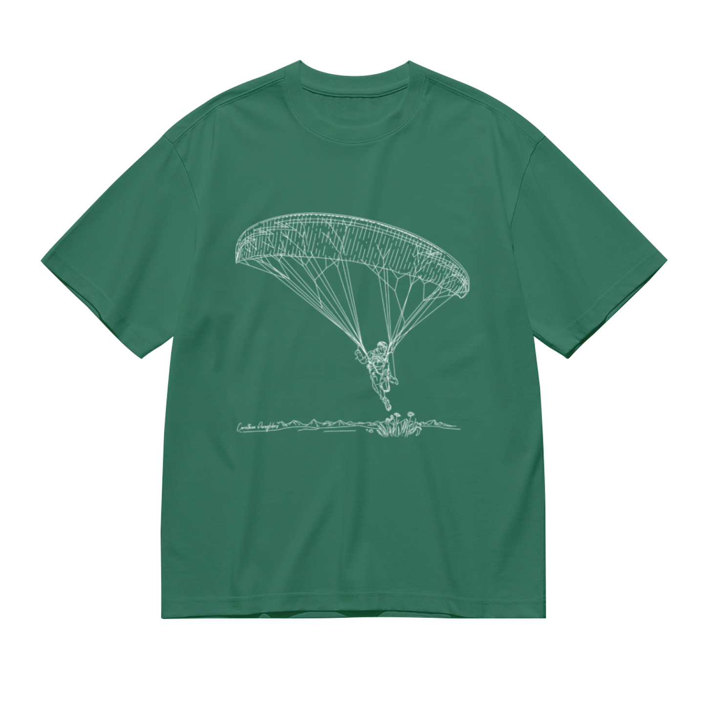 Hand-Drawn Paragliding Outdoor Sports Enthusiast T-Shirt