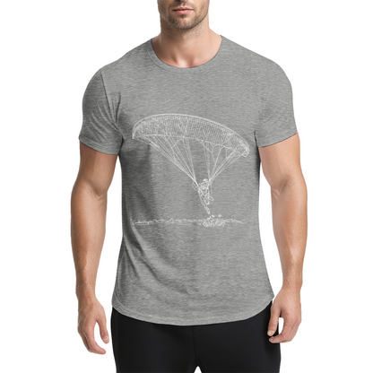 Hand-Drawn Paragliding Outdoor Sports Enthusiast T-Shirt