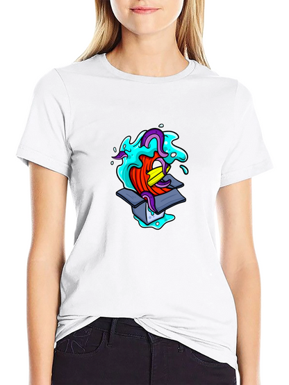 Mens Black Graphic T-Shirt - Box Creature