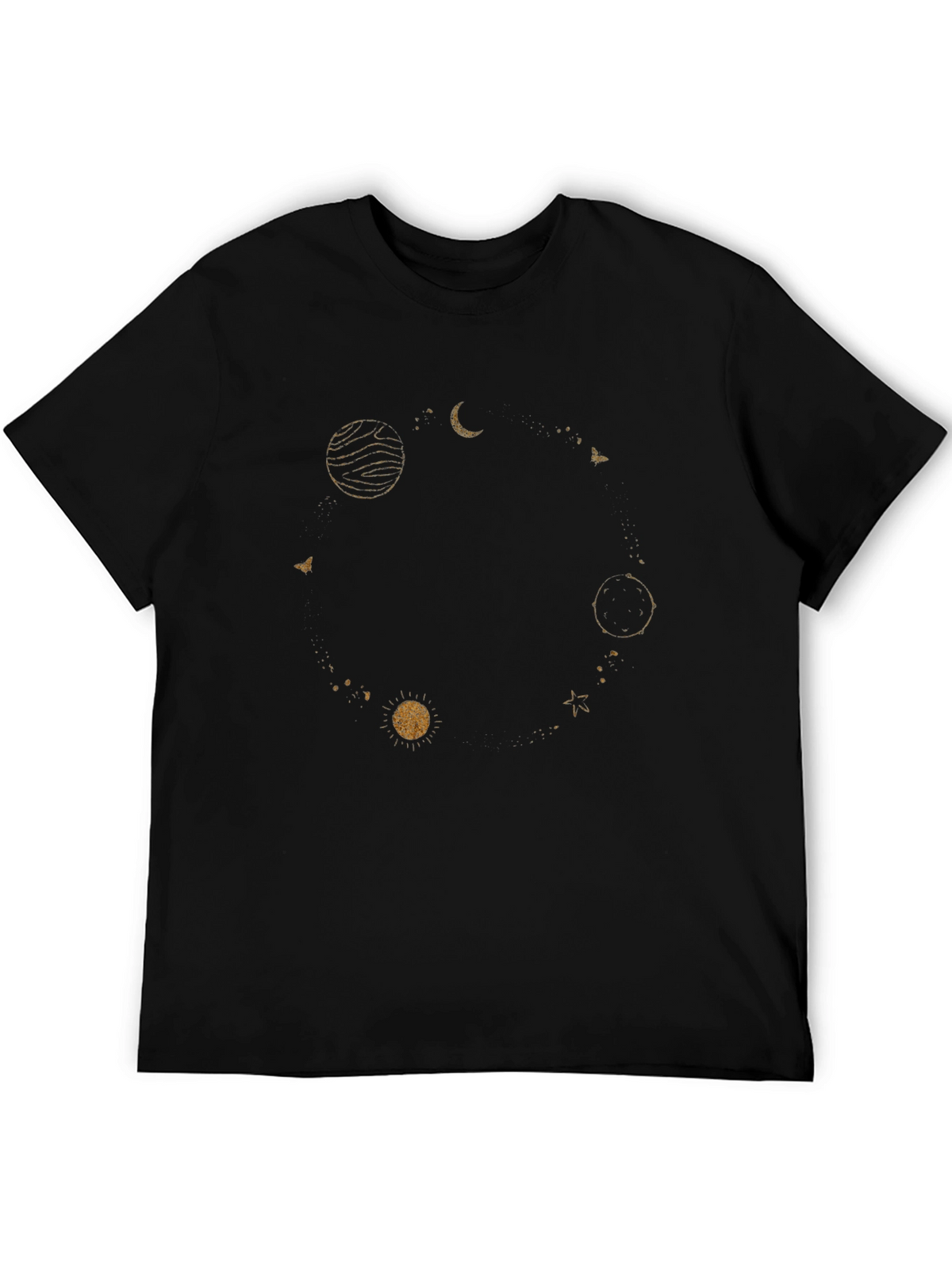 Celestial Orbit Graphic T-Shirt - Black