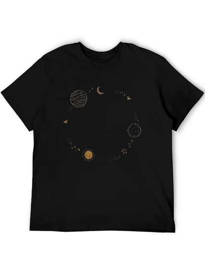 Celestial Orbit Graphic T-Shirt - Black