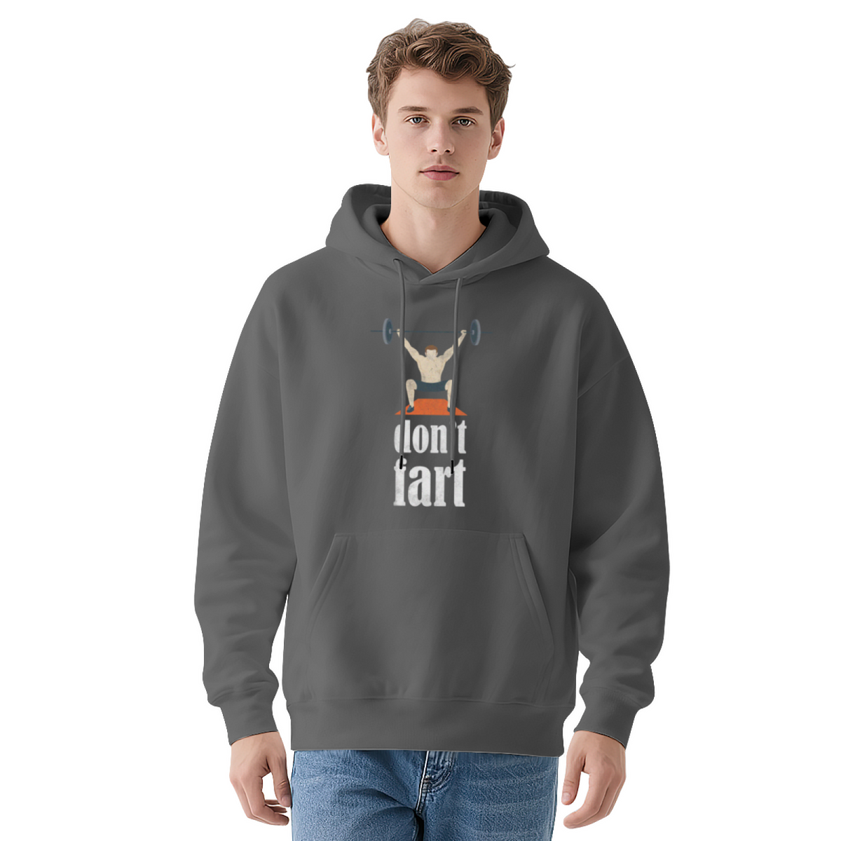 Weightlifting Don¡¯t Fart Funny Gym Mens Hoodie, Comfort Workout Pullover