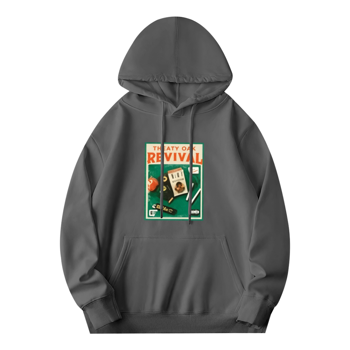 Retro Vintage Poster Art Dark Gray Hoodie