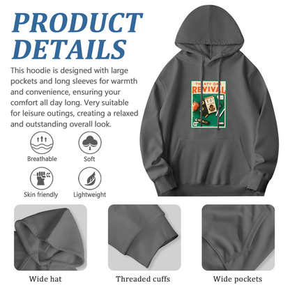 Retro Vintage Poster Art Dark Gray Hoodie