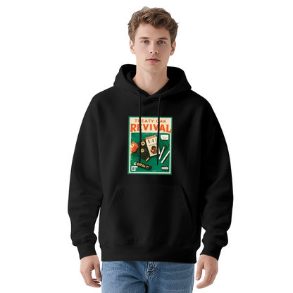 Retro Vintage Poster Art Dark Gray Hoodie