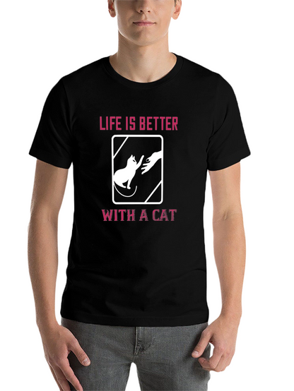 Life is Better With A Cat Graphic T-Shirt