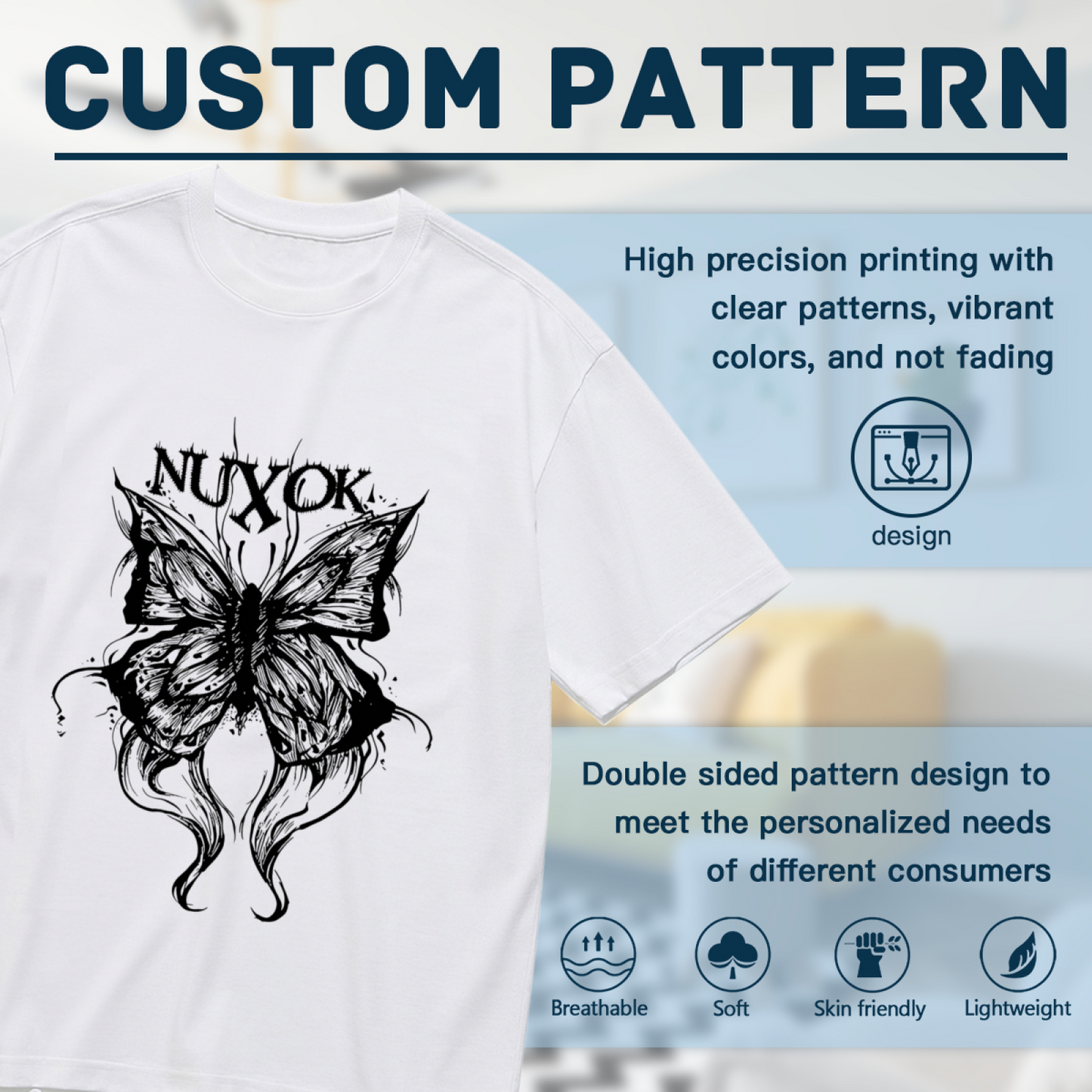 Dark Gothic NUXOK Butterfly Street Tee