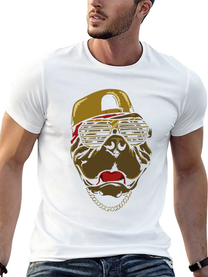 Cool Dog T-Shirt with Cap & Chain