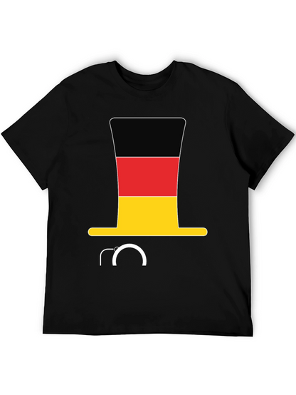 German Flag Hat & Monocle T-Shirt