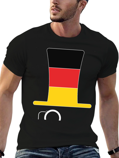 German Flag Hat & Monocle T-Shirt