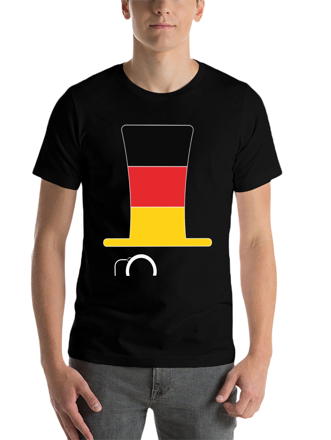 German Flag Hat & Monocle T-Shirt