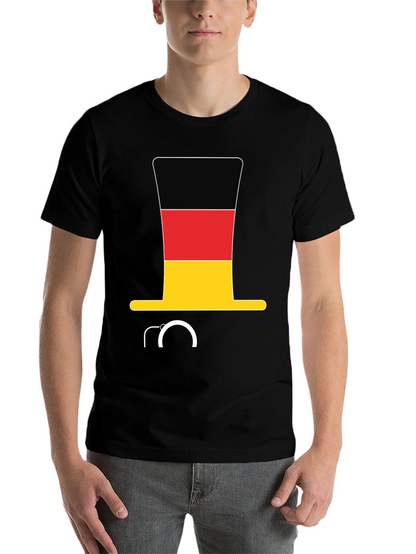 German Flag Hat & Monocle T-Shirt