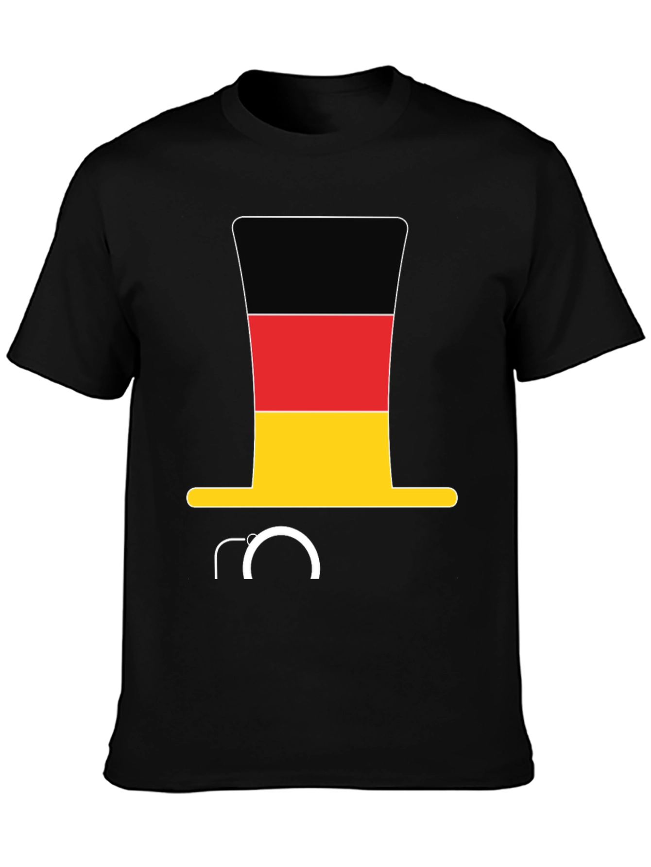 German Flag Hat & Monocle T-Shirt