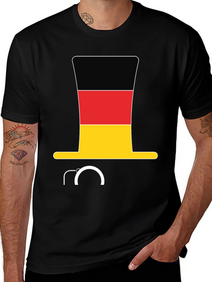 German Flag Hat & Monocle T-Shirt