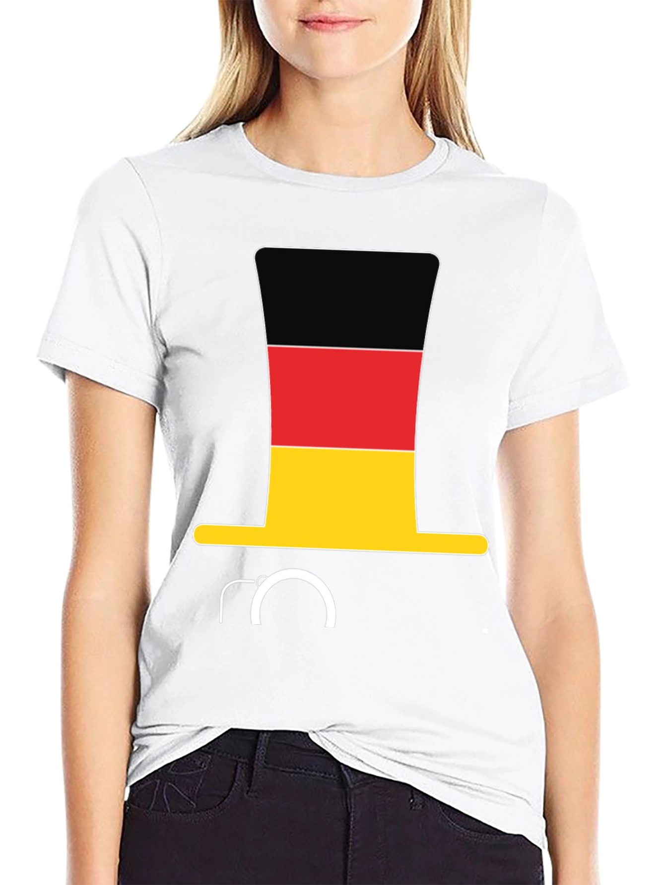 German Flag Hat & Monocle T-Shirt