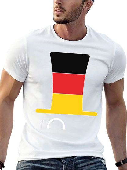 German Flag Hat & Monocle T-Shirt