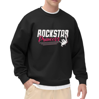 Rockstar Princess Rock And Roll Hand Gesture Crewneck Sweatshirt