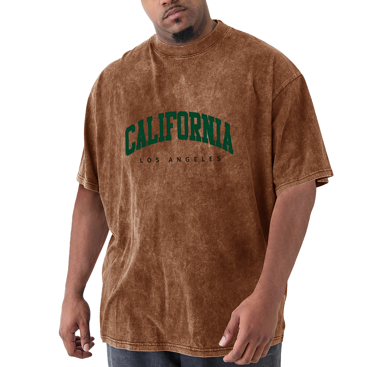 California Los Angeles Green Arch Text