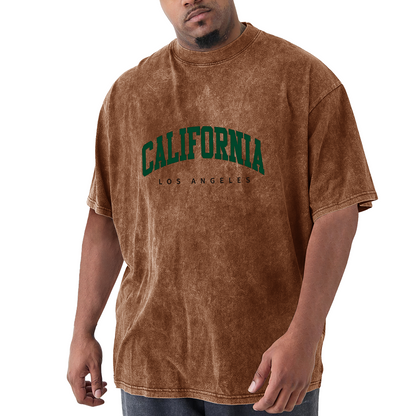 California Los Angeles Green Arch Text