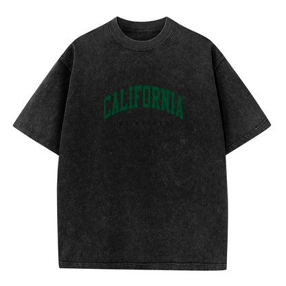 California Los Angeles Green Arch Text