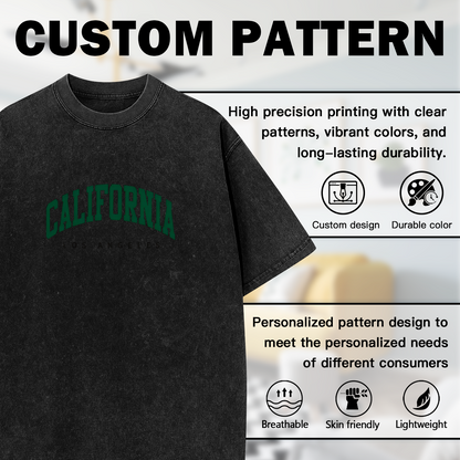 California Los Angeles Green Arch Text