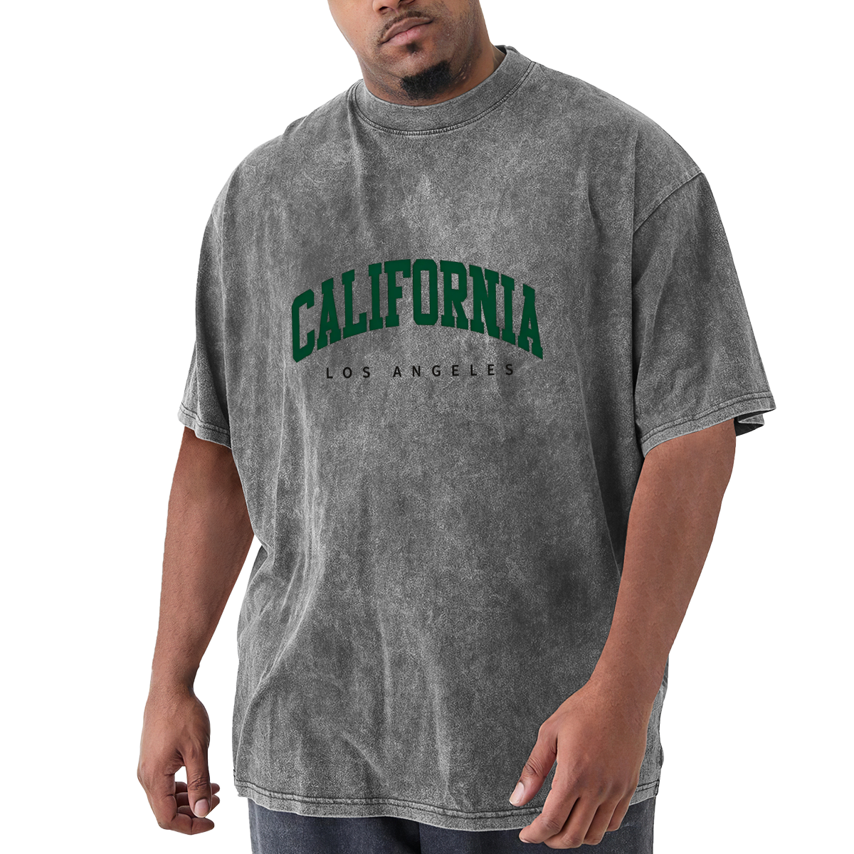 California Los Angeles Green Arch Text
