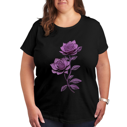 Dreamy Pink Gold Glitter Butterflies Sparkle Women Tee