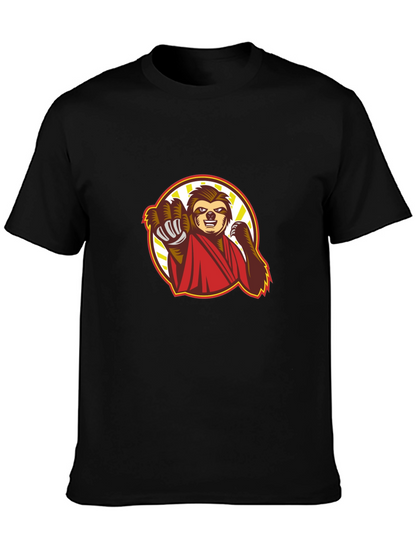 Sloth Karate Black T-Shirt