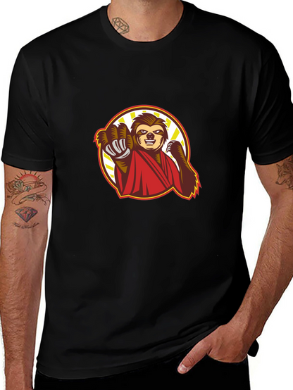 Sloth Karate Black T-Shirt