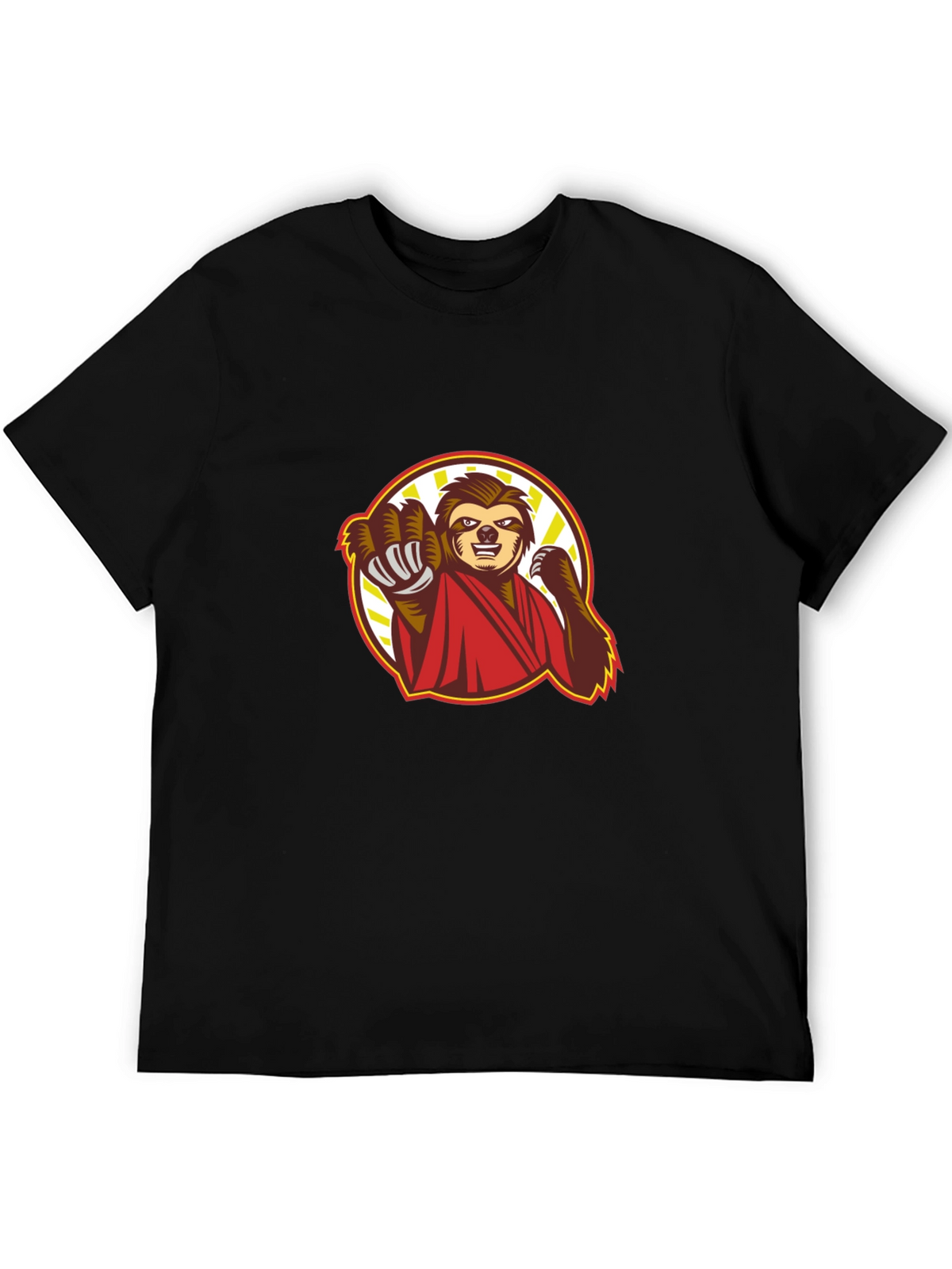 Sloth Karate Black T-Shirt
