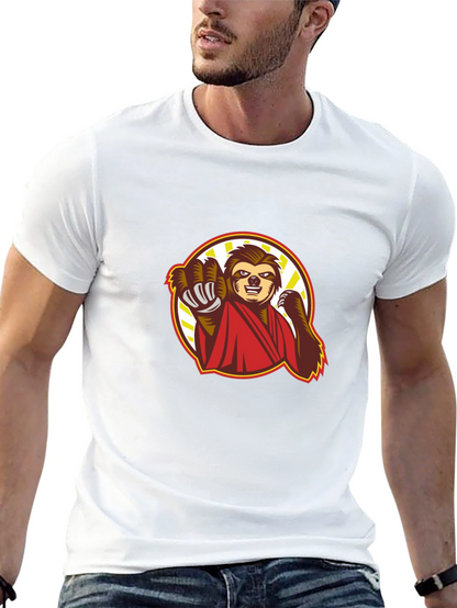 Sloth Karate Black T-Shirt