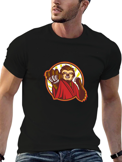 Sloth Karate Black T-Shirt