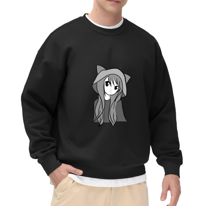 Anime Cat Girl Cute Manga Character Crewneck Sweatshirt