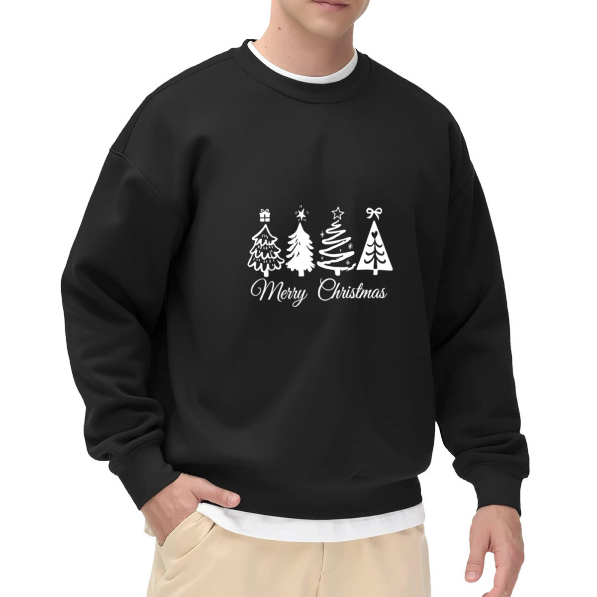 Minimal Christmas Tree Holiday Sweatshirt
